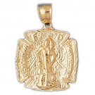 14K GOLD RELIGIOUS CHARM - ST. FLORIAN #8813