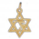 14K GOLD JEWISH CHARM - STAR OF DAVID #9221