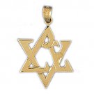 14K GOLD JEWISH CHARM - STAR OF DAVID #9220