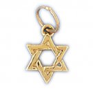 14K GOLD JEWISH CHARM - STAR OF DAVID #9212
