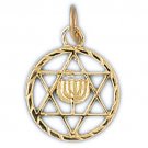 14K GOLD JEWISH CHARM - STAR OF DAVID #9199