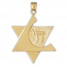14K GOLD JEWISH CHARM - STAR OF DAVID #9191