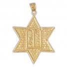 14K GOLD JEWISH MEDAL CHARM - STAR OF DAVID #9186 14K GOLD JEWISH MEDAL CHARM - STAR OF DAVID #9186