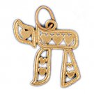 14K GOLD JEWISH MEDAL CHARM - STAR OF DAVID #9184 14K GOLD JEWISH MEDAL CHARM - STAR OF DAVID #9184