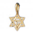14K GOLD JEWISH CHARM - STAR OF DAVID #9177