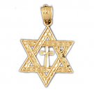 14K GOLD JEWISH CHARM - STAR OF DAVID #9171