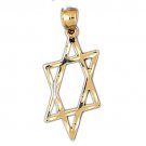 14K GOLD JEWISH CHARM - STAR OF DAVID #9169
