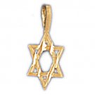 14K GOLD JEWISH CHARM - STAR OF DAVID #9167