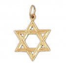 14K GOLD JEWISH CHARM - STAR OF DAVID #9158