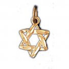 14K GOLD JEWISH CHARM - STAR OF DAVID #9156