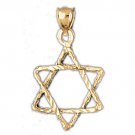 14K GOLD JEWISH CHARM - STAR OF DAVID #9153
