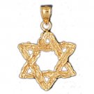14K GOLD JEWISH CHARM - STAR OF DAVID #9149