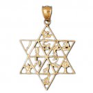 14K GOLD JEWISH CHARM - STAR OF DAVID #9141