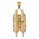14K GOLD JEWISH CHARM - TORAH #9097