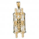 14K GOLD JEWISH CHARM - TORAH #9095