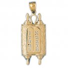 14K GOLD JEWISH CHARM - TORAH #9094