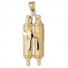 14K GOLD JEWISH CHARM - TORAH #9093