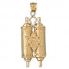 14K GOLD JEWISH CHARM - TORAH #9092