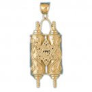 14K GOLD JEWISH CHARM - TORAH #9090
