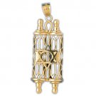 14K GOLD JEWISH CHARM - TORAH #9088