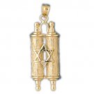 14K GOLD JEWISH CHARM - TORAH #9087