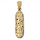 14K GOLD JEWISH CHARM - MEZUZA #9084