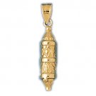 14K GOLD JEWISH CHARM - MEZUZA #9083