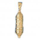 14K GOLD JEWISH CHARM - MEZUZA #9082