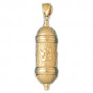 14K GOLD JEWISH CHARM - MEZUZA #9080