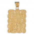 14K GOLD JEWISH CHARM - MEDAL #9079