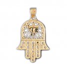 14K GOLD JEWISH CHARM - HAMSA #9052
