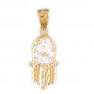 14K GOLD JEWISH CHARM - HAMSA #9049