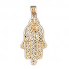 14K GOLD JEWISH CHARM - HAMSA #9047