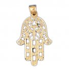 14K GOLD JEWISH CHARM - HAMSA #9045