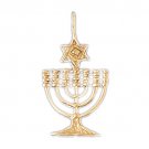 14K GOLD JEWISH CHARM - HANUKKAH CANDLE #9042