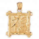 14K GOLD CHINESE ZODIAC CHARM - LUCK #9319