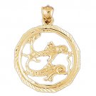 14K GOLD ZODIAC CHARM - PISCES #9343