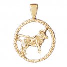 14K GOLD ZODIAC CHARM - TAURUS #9357