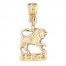 14K GOLD ZODIAC CHARM - LEO #9372