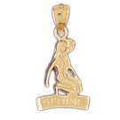 14K GOLD ZODIAC CHARM - GEMINI #9370
