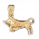 14K GOLD ZODIAC CHARM - TAURUS #9381