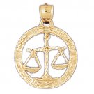 14K GOLD ZODIAC CHARM - LIBRA #9398
