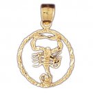 14K GOLD ZODIAC CHARM - SCORPIO #9435