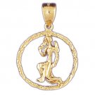 14K GOLD ZODIAC CHARM - VIRGO #9433