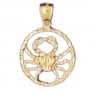 14K GOLD ZODIAC CHARM - CANCER #9431