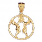 14K GOLD ZODIAC CHARM - GEMINI #9430