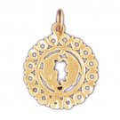 14K GOLD ZODIAC CHARM - PISCES #9439