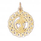 14K GOLD ZODIAC CHARM - AQUARIUS #9438