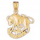 14K GOLD ZODIAC CHARM - TAURUS #9477