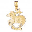 14K GOLD ZODIAC CHARM - ARIES #9476